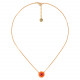 Orange gerbera flower short necklace "Ruby" - Franck Herval
