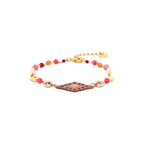 Shell + looped bead bracelet "Yoko"