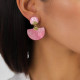 Laminated capiz clip earrings "Lena" - Franck Herval