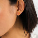 Orange gerbera flower stud earrings "Ruby" - Franck Herval