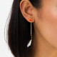 2-chain dangle post earrings orange "Ruby" - Franck Herval
