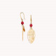 Y-MOP feather hook earrings "Euphoria" - Nature Bijoux
