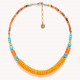 Orange coconut necklace "Lhassa" - Nature Bijoux
