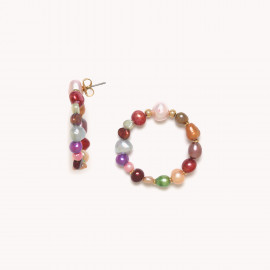 Ring post earrings with FWP "Monte Rosso" - Nature Bijoux