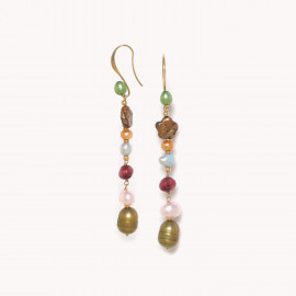 Long hook earrings "Monte Rosso" - Nature Bijoux