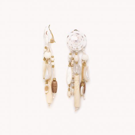 Multidangles clip earrings "Pondichery"