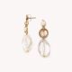 Rock crystal post earrings "Pondichery" - Nature Bijoux