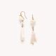 Hook earrings with fresh water pearl pendant "Pondichery" - Nature Bijoux