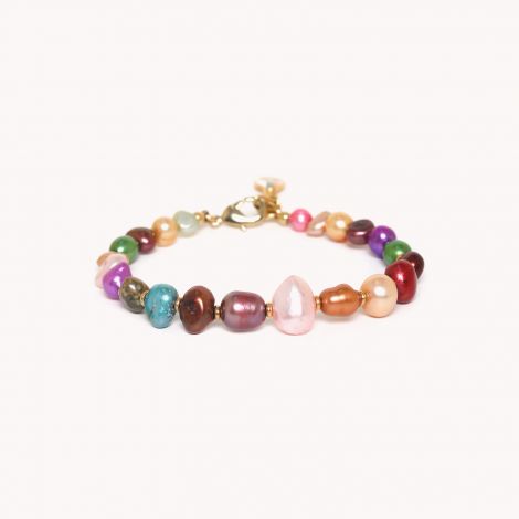 Bracelet ajustable perles d'eau douce "Monte Rosso"