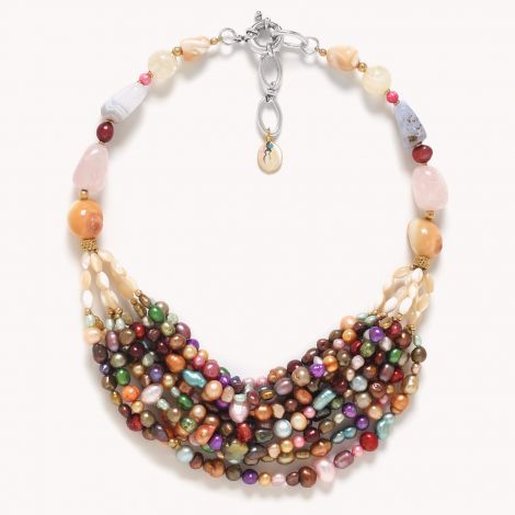 Plastron necklace "Monte Rosso"