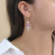 Boucles d'oreilles mini créoles pendante "Monte Rosso" - Nature Bijoux