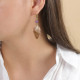 Brown lip feather hook earrings "Euphoria" - Nature Bijoux