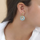 Amazonite wheel post earrings "Honolulu" - Nature Bijoux
