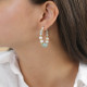 Beaded creoles earrings "Honolulu" - Nature Bijoux