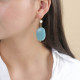 French hook earrings with amazonite pendant "Honolulu" - Nature Bijoux