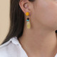 Boucles d'oreilles poussoir citrine facettée "Lhassa" - Nature Bijoux