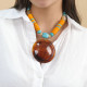 Golden horn plastron necklace "Lhassa" - Nature Bijoux