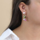 Boucles d'oreilles poussoir grappe de perles d'eau douce "Monte Rosso" - Nature Bijoux