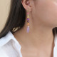 Long post earrings with amethyst "Monte Rosso" - Nature Bijoux