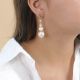 Boucles d'oreilles poussoir graduée "Pondichery" - Nature Bijoux