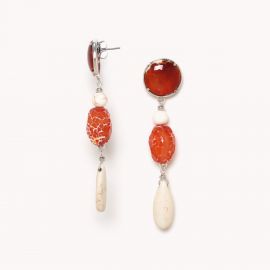 Long post earrings "Terra Cotta" - Nature Bijoux