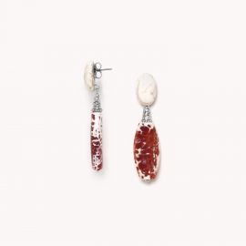 Post oval top earrings "Terra Cotta" - Nature Bijoux