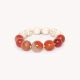 Round bead stretch bracelet "Terra Cotta" - Nature Bijoux