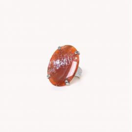 Bague ajustable ovale "Terra Cotta" - Nature Bijoux