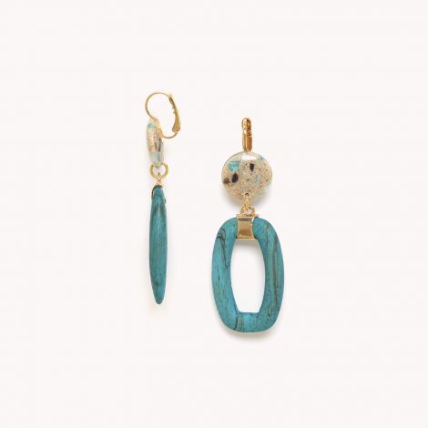 Blue french hook earrings "Solenzara"