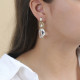 Boucles d'oreilles poussoir cristal de roche "Pondichery" - Nature Bijoux