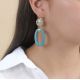 Boucles d'oreilles dormeuses bleues "Solenzara" - Nature Bijoux