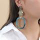 XL blue post earrings "Solenzara" - Nature Bijoux