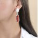 Post oval top earrings "Terra Cotta" - Nature Bijoux