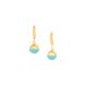 LOUNA mini hoop earrings with turquoise ball - Olivolga Bijoux