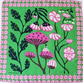 Silk scarf Alice vert - Les belles vagabondes