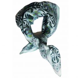 Silk scarf Bergamotte green - Les belles vagabondes