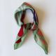 Silk scarf Flower Power olive green - Les belles vagabondes