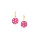 POLKA mini hoop earrings with pink polka dots - Olivolga Bijoux
