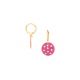 POLKA mini hoop earrings with pink polka dots - Olivolga Bijoux