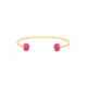 LOUNA golden bangle with pink ball - Olivolga Bijoux