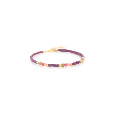 KUTA bracelet ajustable violet & rose