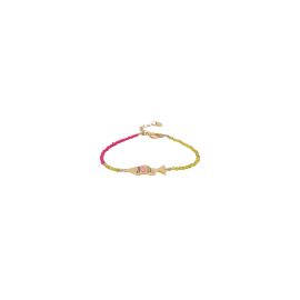 MAKO adjustable green & pink fish bracelet - Olivolga Bijoux