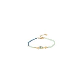 MAKO adjustable mint & blue fish bracelet - Olivolga Bijoux