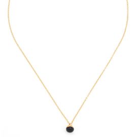 LOUNA black ball pendant necklace - Olivolga Bijoux