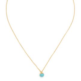LOUNA collier pendentif boule turquoise - Olivolga Bijoux