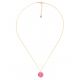 POLKA collier pendentif à pois rose - Olivolga Bijoux