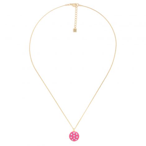 POLKA pink polka dot pendant necklace
