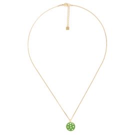 POLKA collier pendentif à pois vert - Olivolga Bijoux