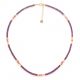 KUTA short adjustable necklace purple & pink - Olivolga Bijoux