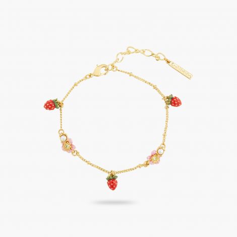 Bracelet fleur et fraise LE BOIS GOURMAND